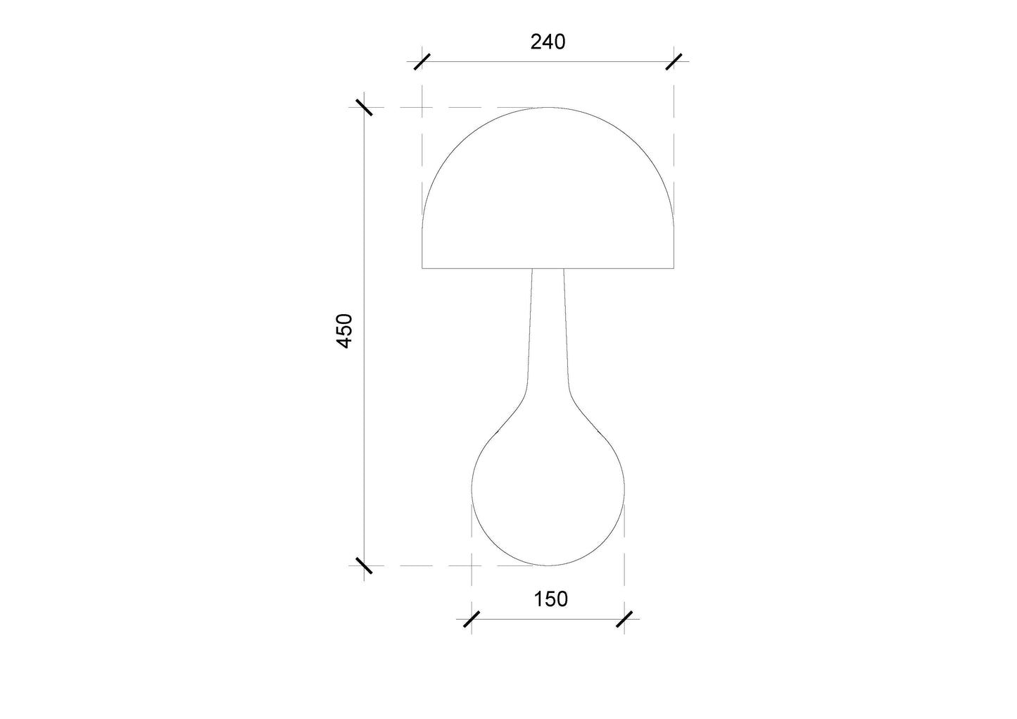 belly table lamp- tall