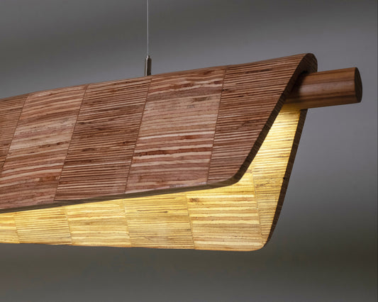 Long drape pendant light detail shot