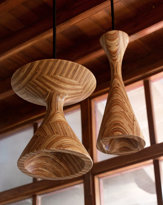 Hourglass pendant lamp