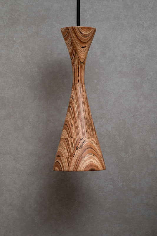Hourglass pendant lamp