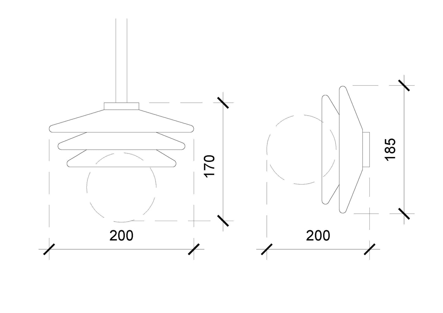 tiered wall lamp